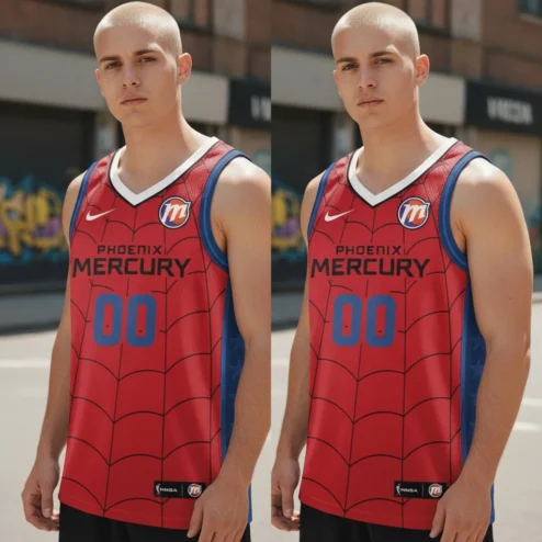 Phoenix Mercury Custom Spider Superhero Basketball Jersey
