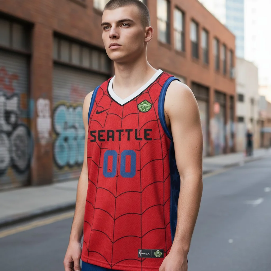 Spider-Man Inspired Custom Basketball Jersey for Men and Youth