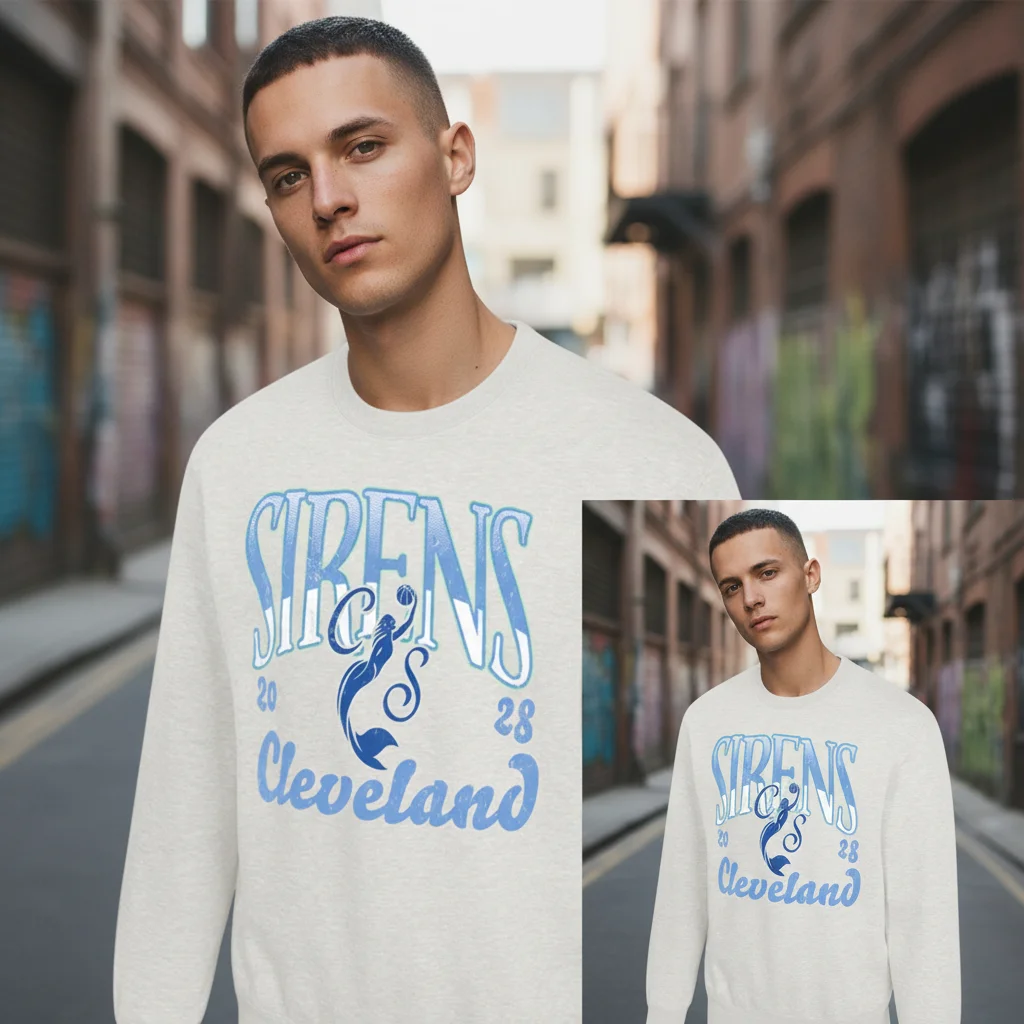 Cleveland Sirens 2028 Sweatshirt Vintage Basketball Graphic Crewneck