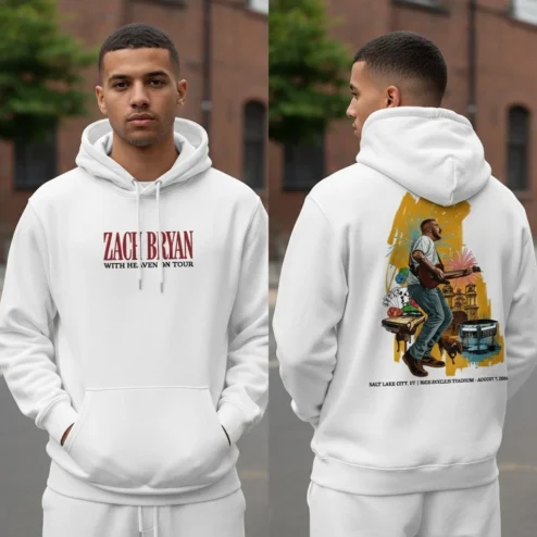 Zach Bryan With Heaven On Tour Salt Lake City Rice Eccles Stadium 2024 Hoodie