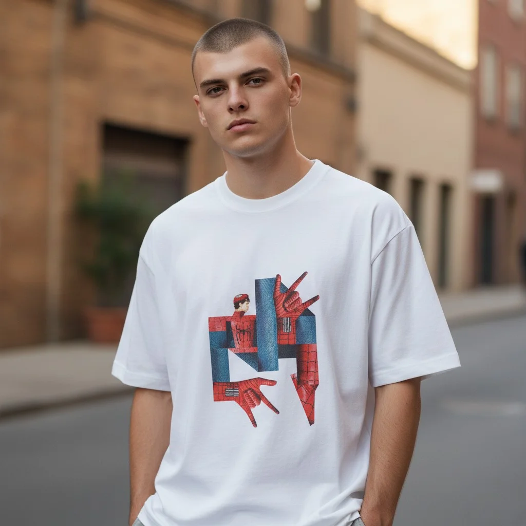 Spider-Man Graphic Tee Abstract Comic Art Streetwear Shirt