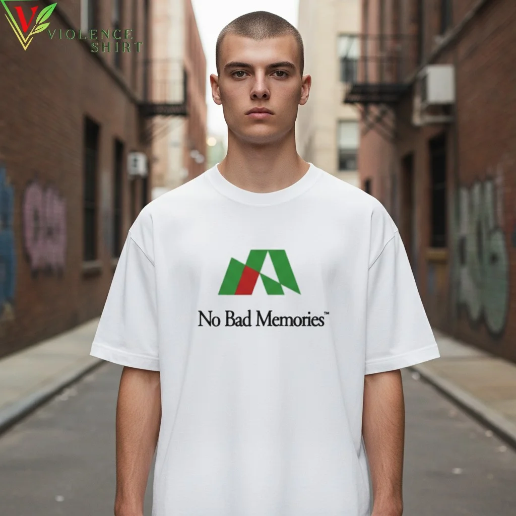 No Bad Memories Tee Minimalist Geometric Logo Affirmation Shirt