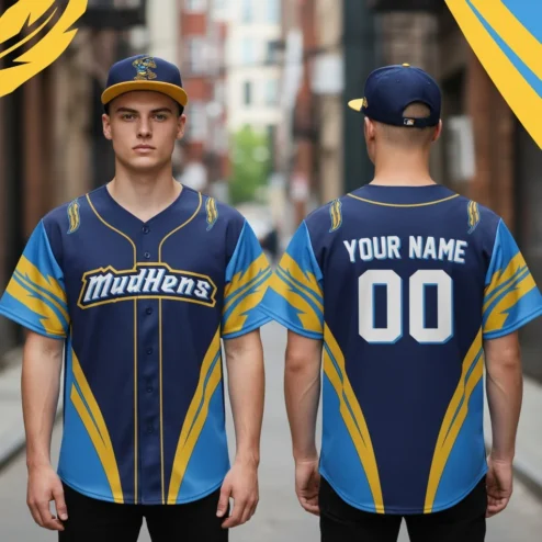 Toledo Mud Hens Custom Baseball Jersey with Personalized Name and Number