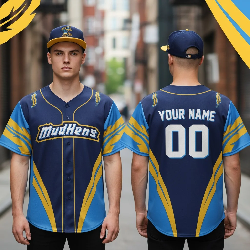 Toledo Mud Hens Custom Baseball Jersey with Personalized Name and Number