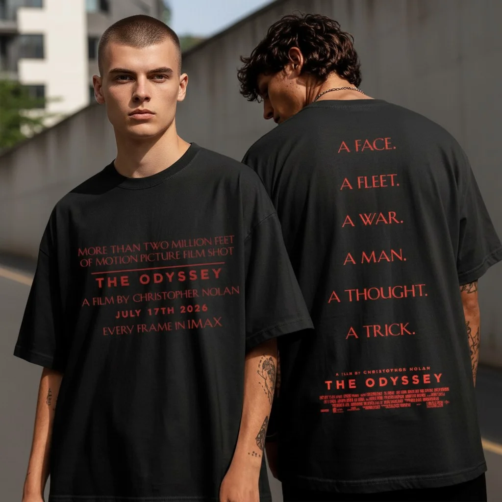 The Odyssey Christopher Nolan Motion Picture Film Shot Tee