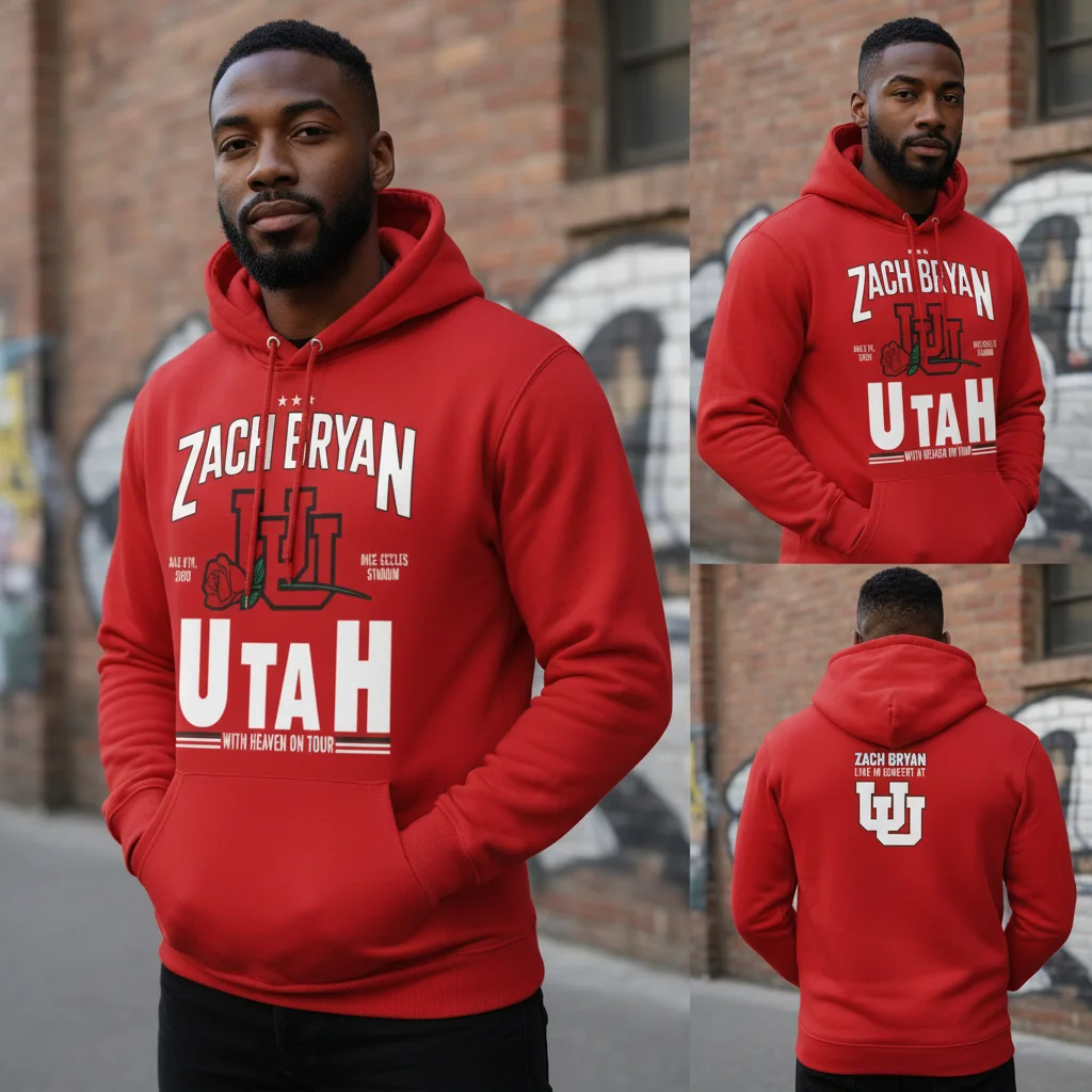 Zach Bryan Utah With Heaven On Tour Hoodie Live In Concert Pullover
