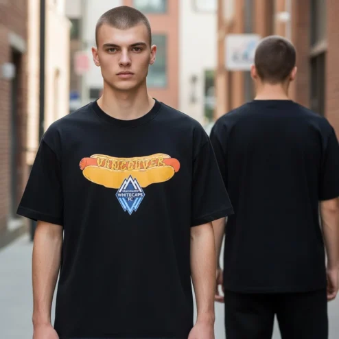Vancouver Whitecaps FC Hot Dog Graphic Tee for MLS Fans