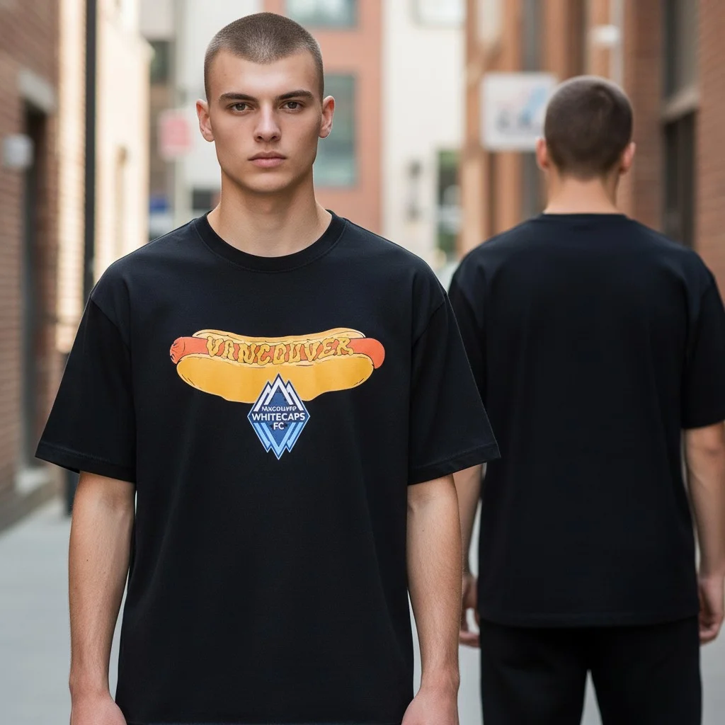 Vancouver Whitecaps FC Hot Dog Graphic Tee for MLS Fans