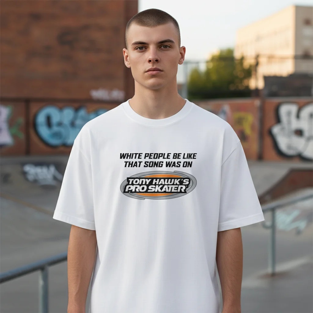 Tony Hawk's Pro Skater Soundtrack Meme Nostalgia Gamer Tee