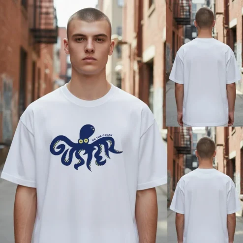 Ocean Lover Octopus Graphic Tee On The Ocean Nautical Vacation Shirt