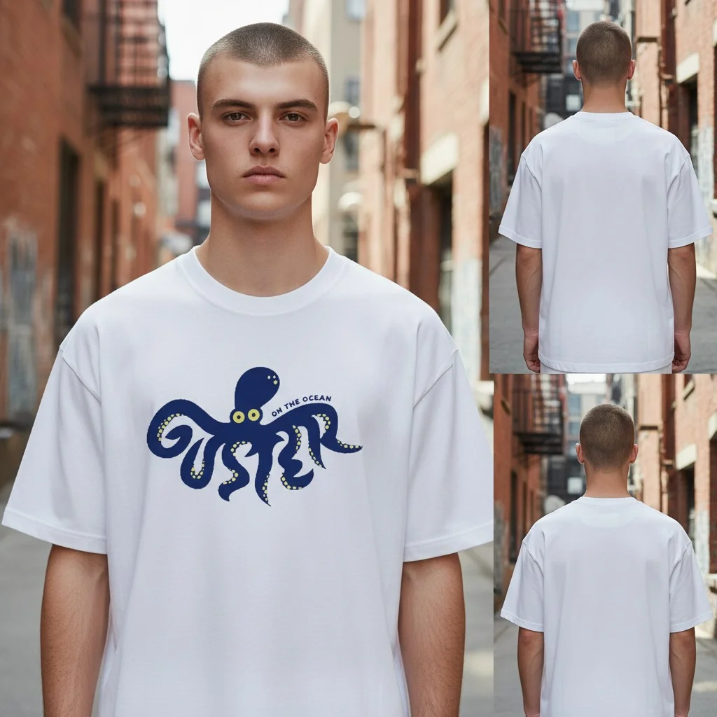 Ocean Lover Octopus Graphic Tee On The Ocean Nautical Vacation Shirt