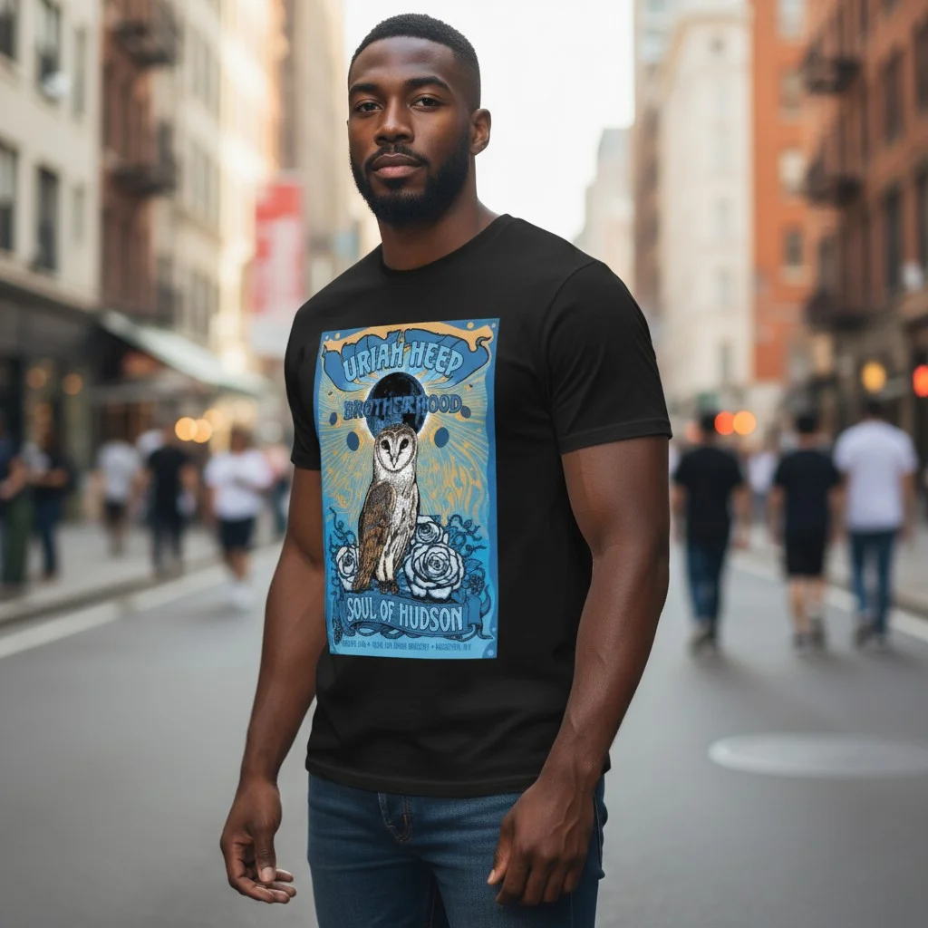 Uriah Heep Brotherhood Soul of Hudson Vintage Rock Tee