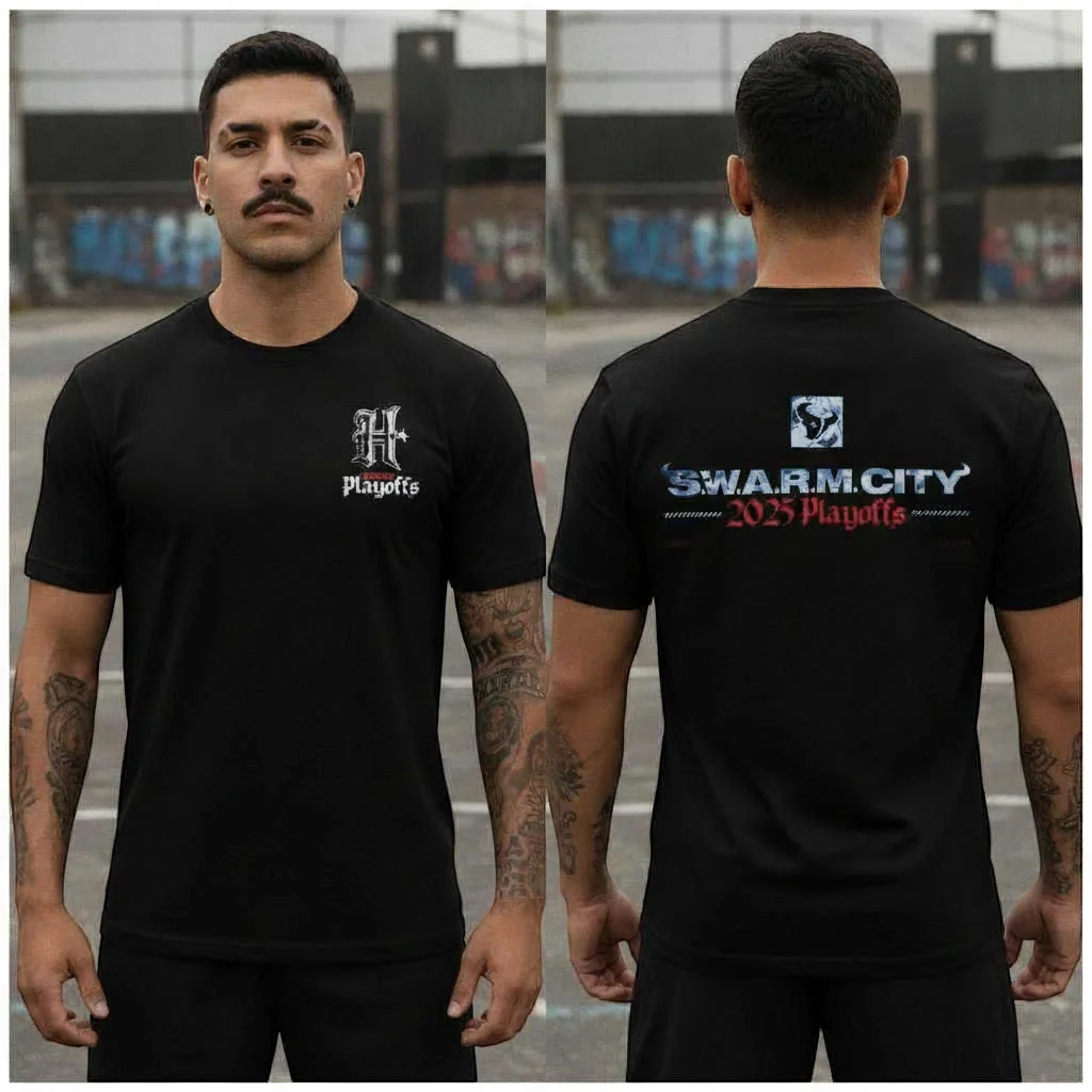 Houston Texans SWARM City 2025 Playoffs Tee for Game Day