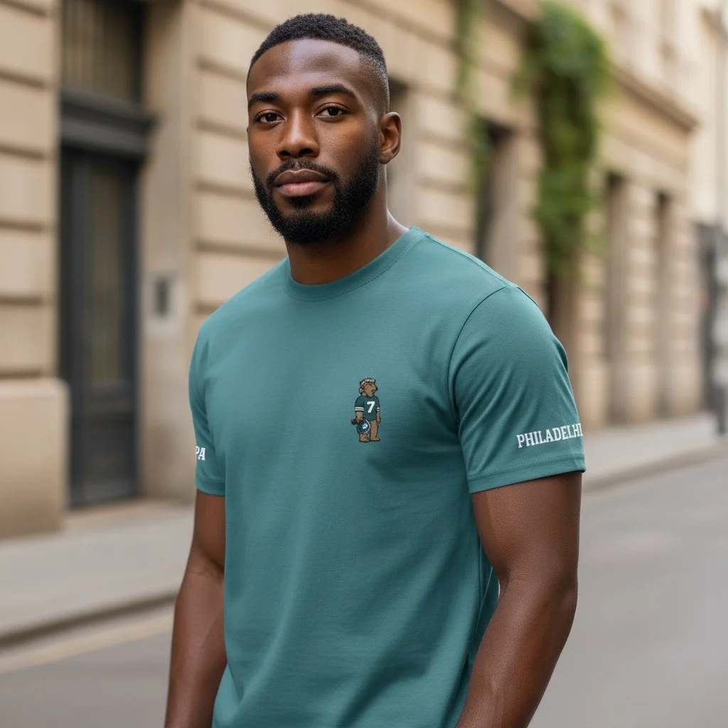 Philadelphia Football Bear Mascot Tee for Philly Sports Fans