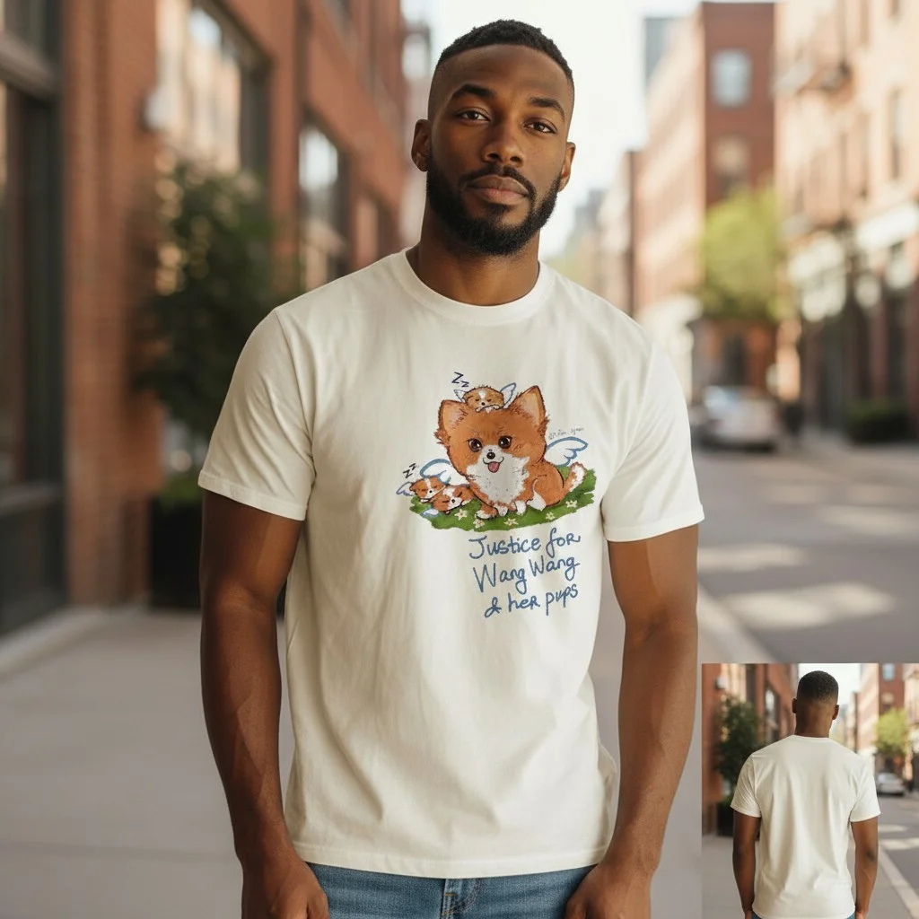 Justice for Wang Wang and Her Pups Awareness Tee Animal Rights Memorial Shirt