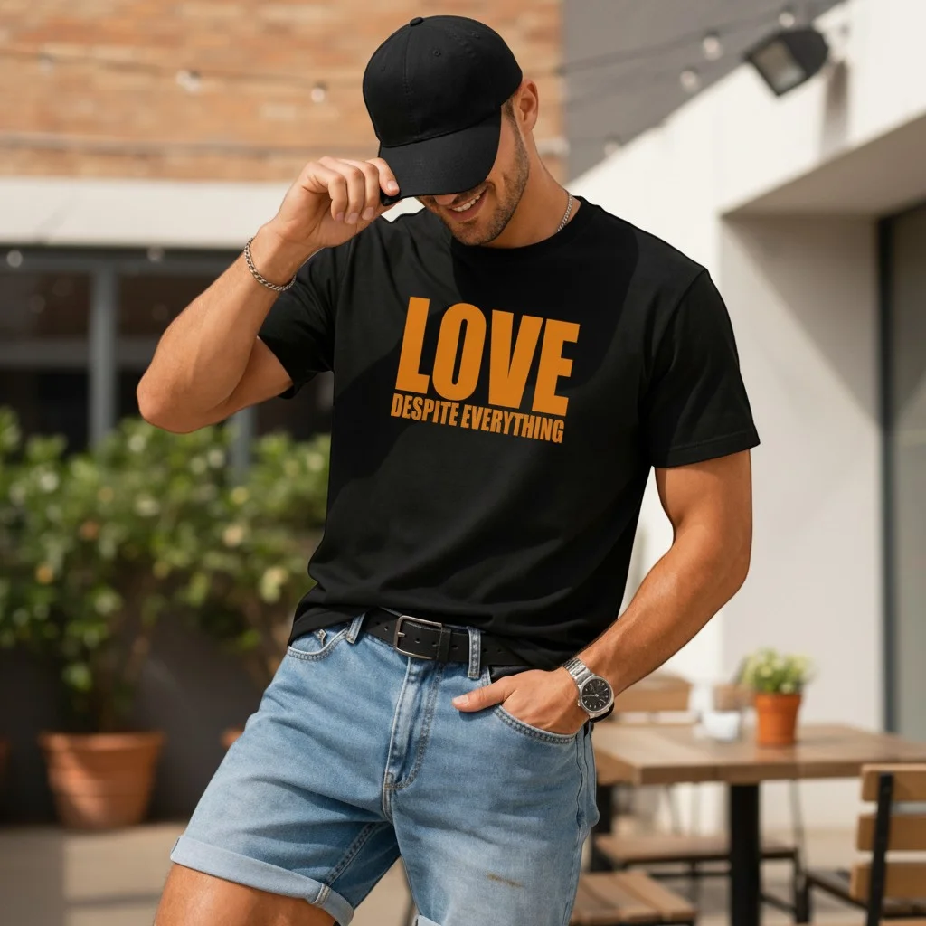 Love Despite Everything Meaningful Gift Tee Minimalist Relationship Statement Shirt