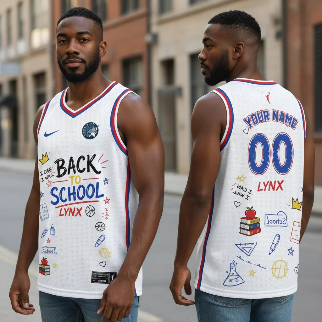 Back to School I Can I Will Lynx Custom Basketball Jersey