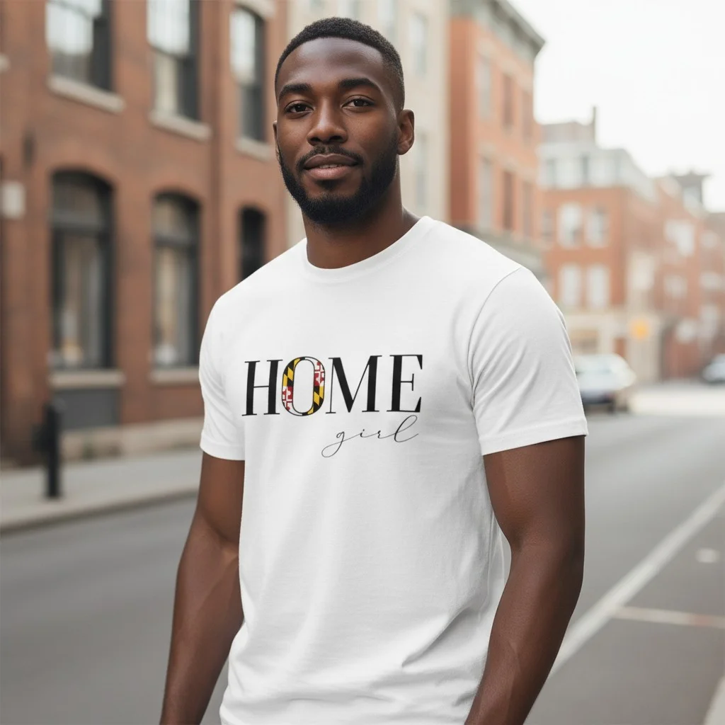 Maryland Home Girl Tee State Flag Hometown Pride Shirt