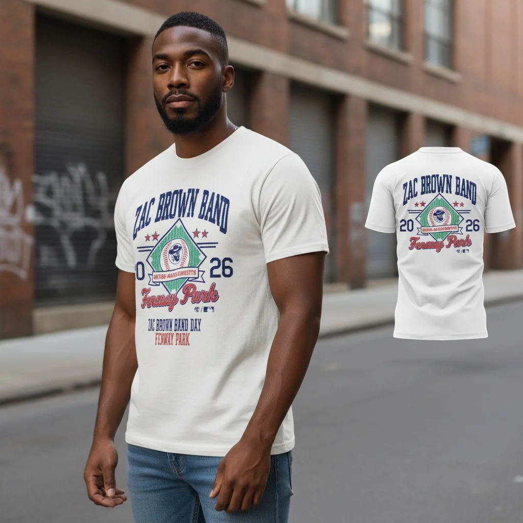 Zac Brown Band Fenway Park 2026 Concert Tee Commemorative Boston Souvenir Shirt