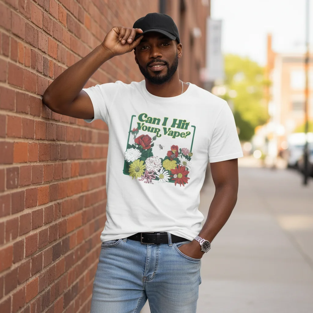 Can I Hit Your Vape Meme Adult Novelty Tee Sarcastic Party Humor Shirt