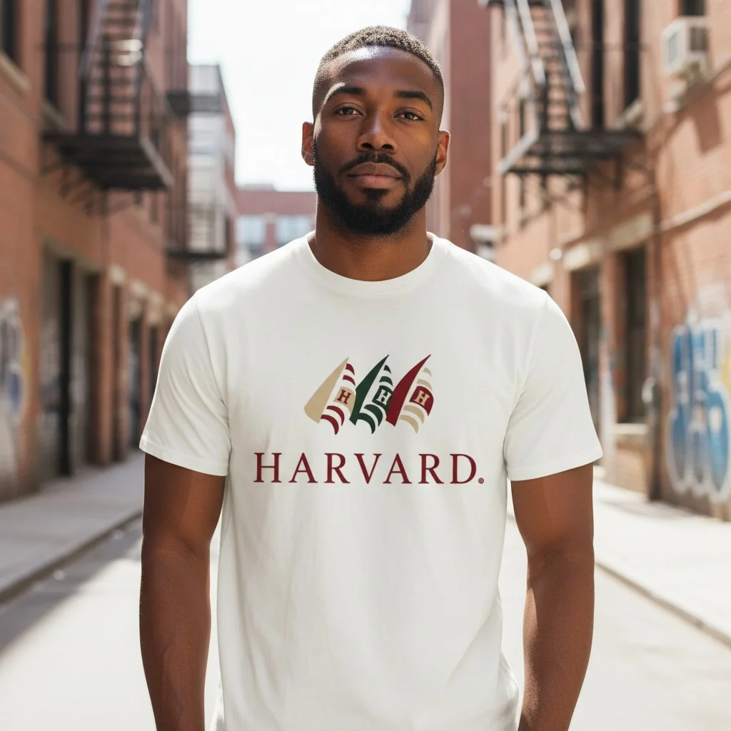 Harvard Tee Shirt Vintage Collegiate Pennant Graphic Tee for Alumni and Students