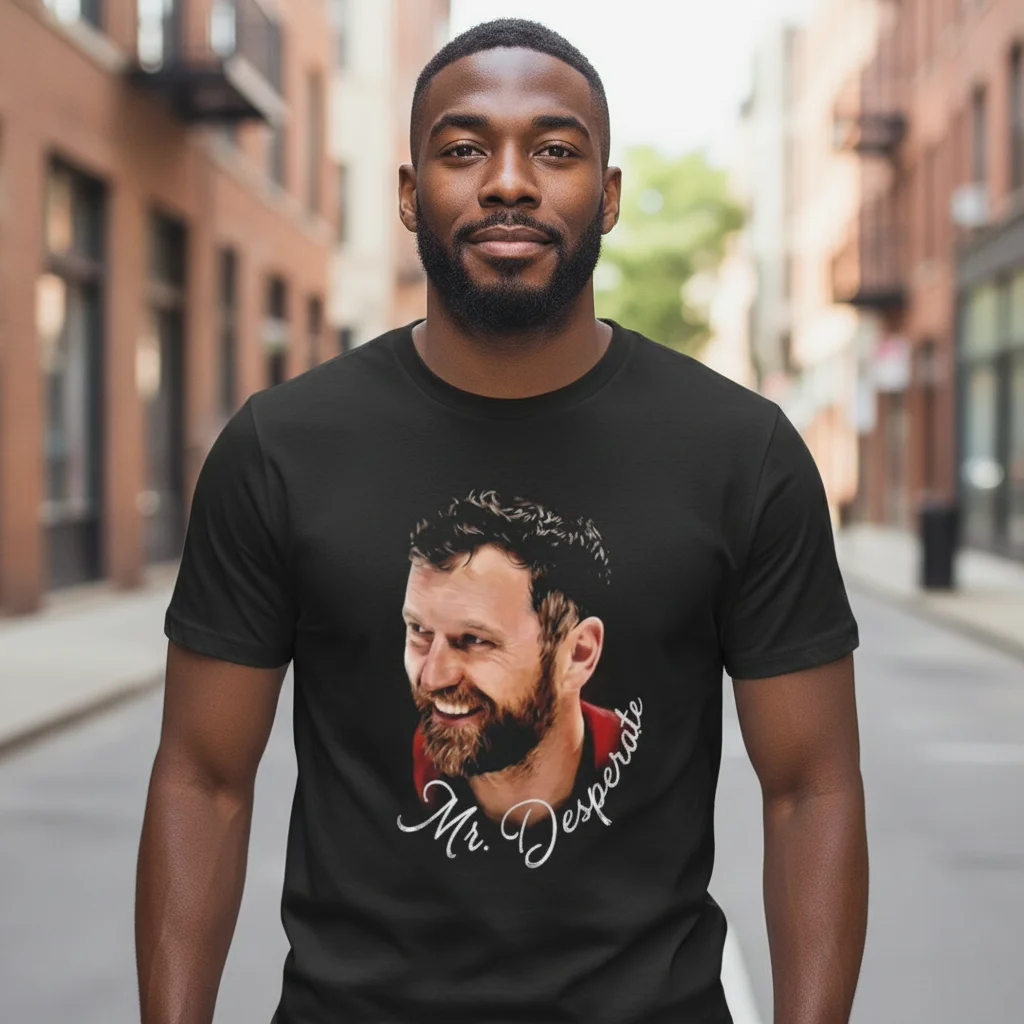 Mr. Desperate Funny Sarcastic Tee Humor Graphic Shirt for Men