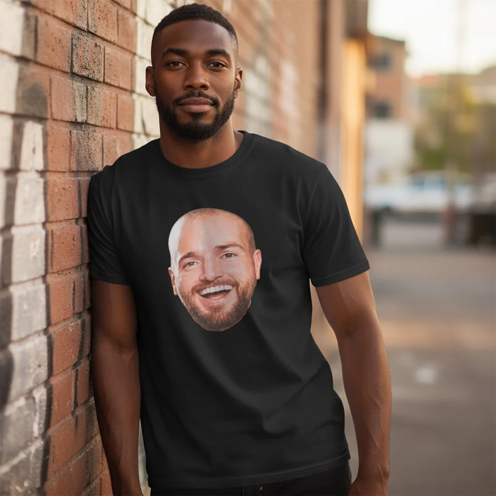 Custom Face Photo Tee Personalized Portrait Graphic T-Shirt