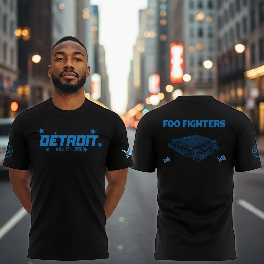 Foo Fighters Detroit Aug 6 2026 Take Cover Tour Concert Tee