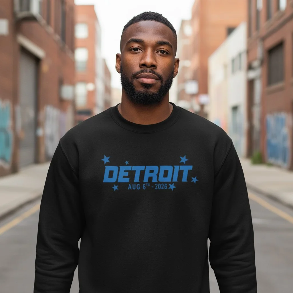 Detroit Aug 6th 2026 Commemorative Event Sweatshirt Unisex Graphic Crewneck