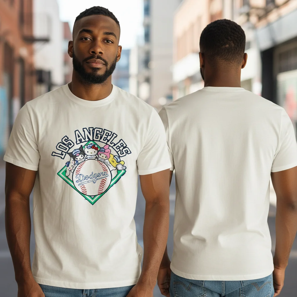 Los Angeles Dodgers Hello Kitty and Friends Tee Cute Baseball Fan Shirt for Game Day