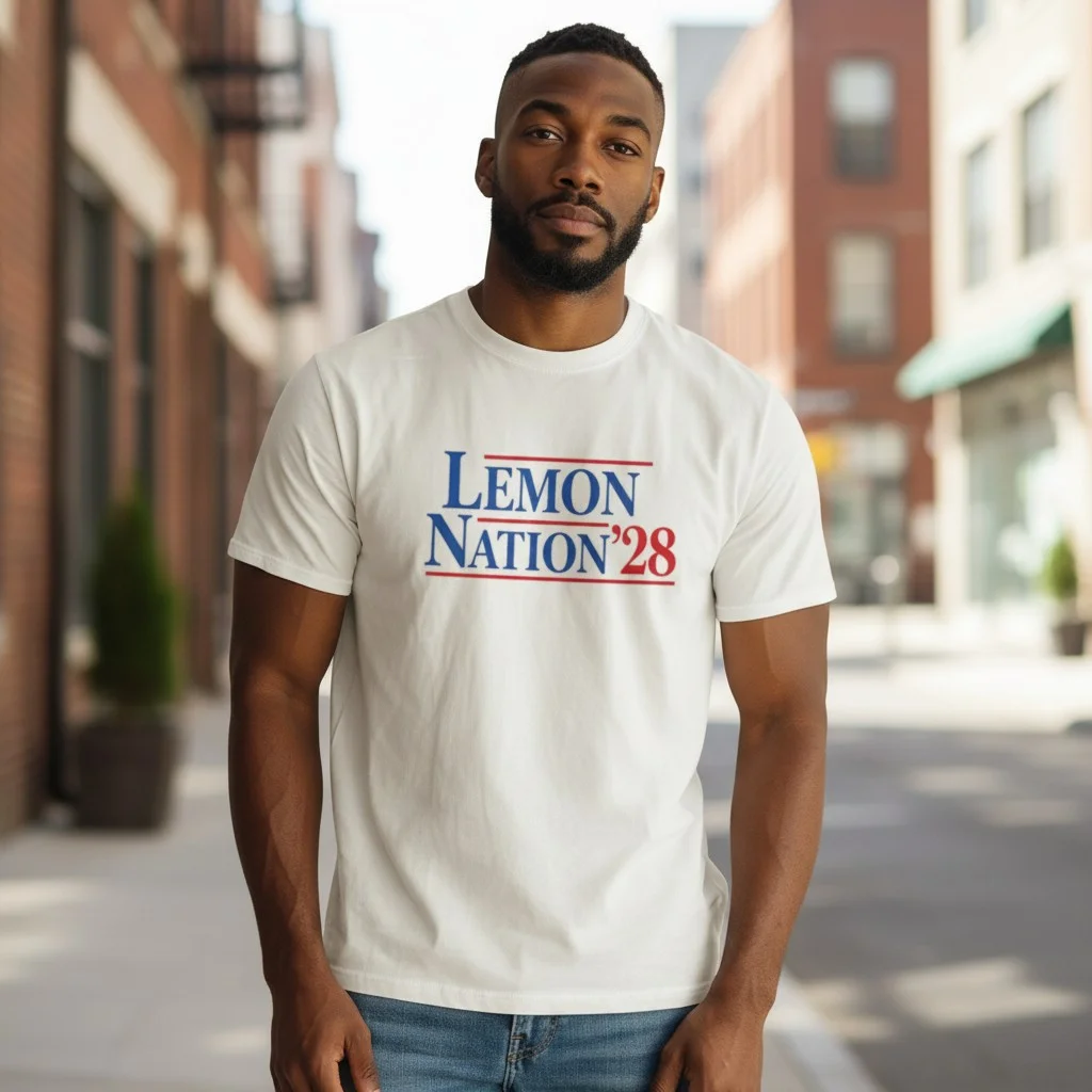 Lemon Nation '28 Campaign Tee Funny Political Parody Graphic T-Shirt