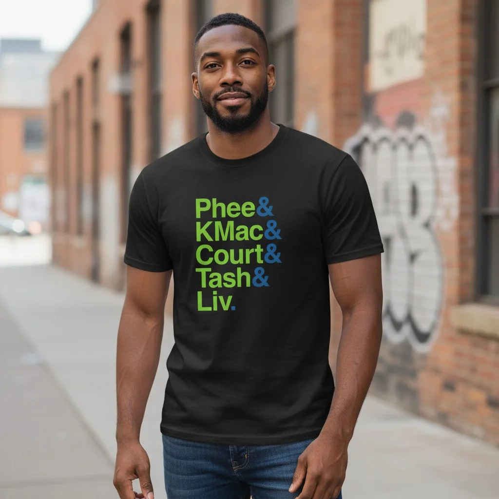 Phee KMac Court Tash Liv Squad Name List Tee for Basketball Fans