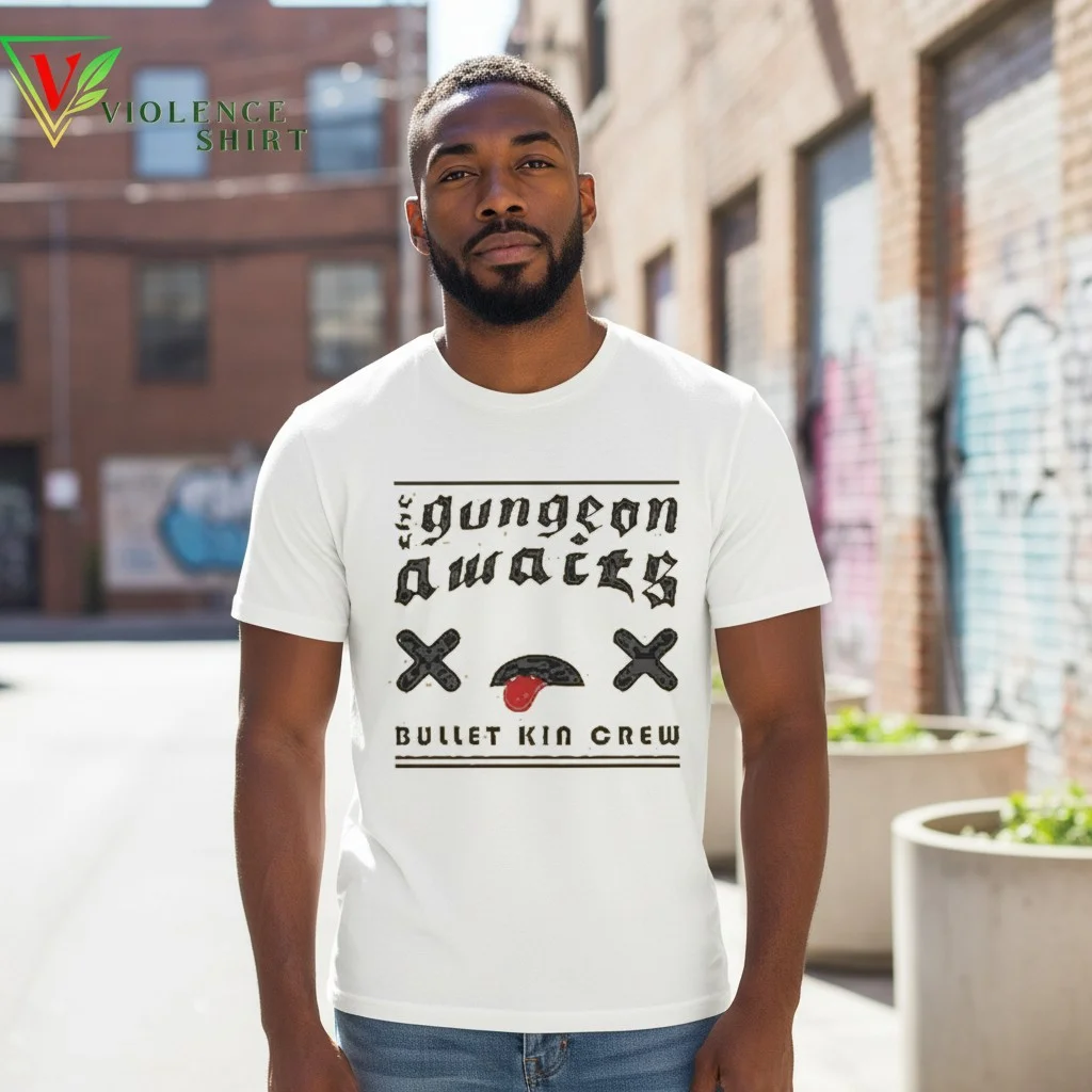 Enter The Gungeon Bullet Kin Crew Tee Retro Gaming Gamer Gift