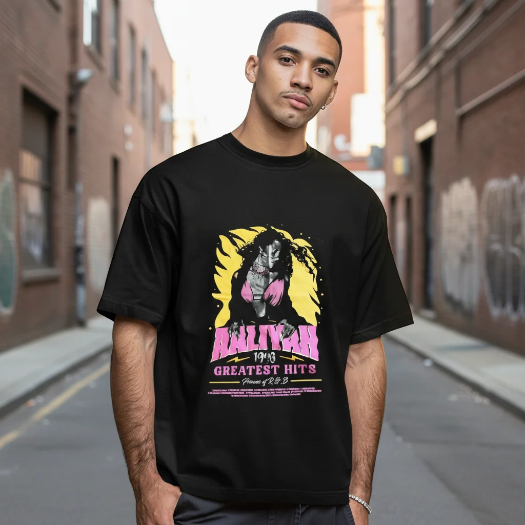 Aaliyah 1996 Princess of R&B Tee Vintage 90s Music Tribute Graphic Shirt