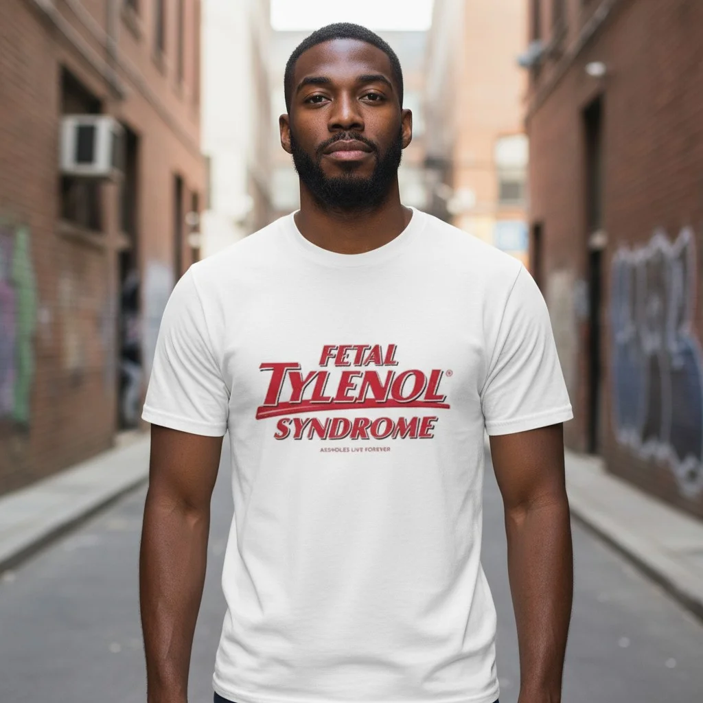 Fetal Tylenol Syndrome Parody Tee Assholes Live Forever Edgy Statement Shirt