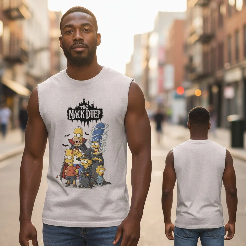The MACK DUEP Simpsons Halloween Parody Sleeveless Shirt