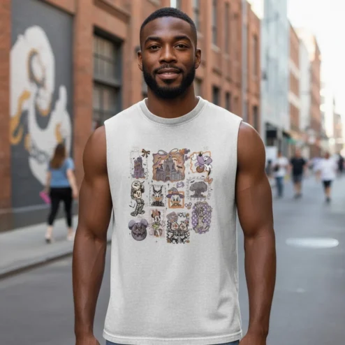 Mickey Mouse Clubhouse Spooky Halloween Sleeveless Shirt for Men