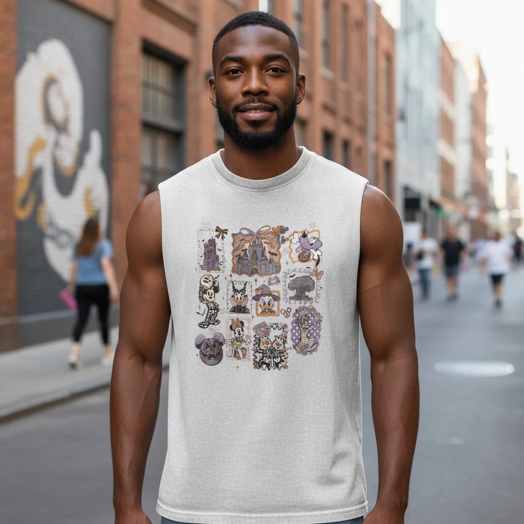 Mickey Mouse Clubhouse Spooky Halloween Sleeveless Shirt for Men