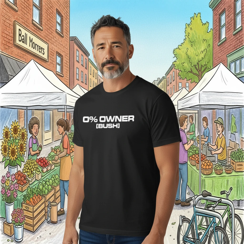 0% Owner Bush Political Humor Tee Unisex Satire Statement Shirt