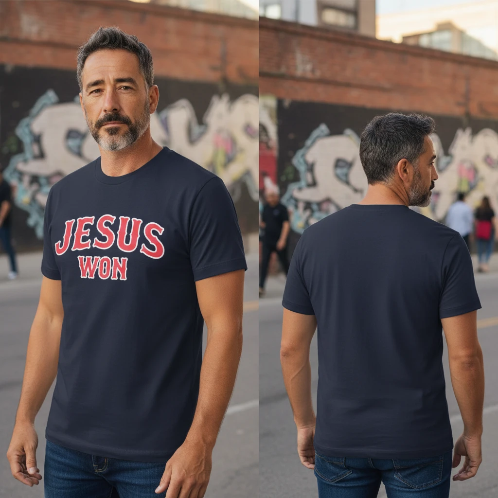 Jesus Won Tee Unisex Christian Faith Shirt for Church and Streetwear