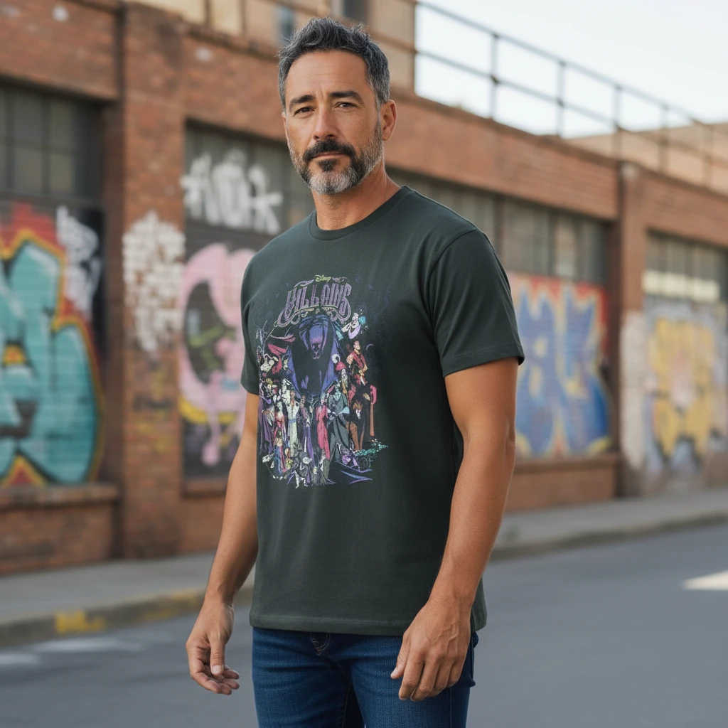 Disney Villains Adult Unisex Graphic Tee for Halloween Fandom