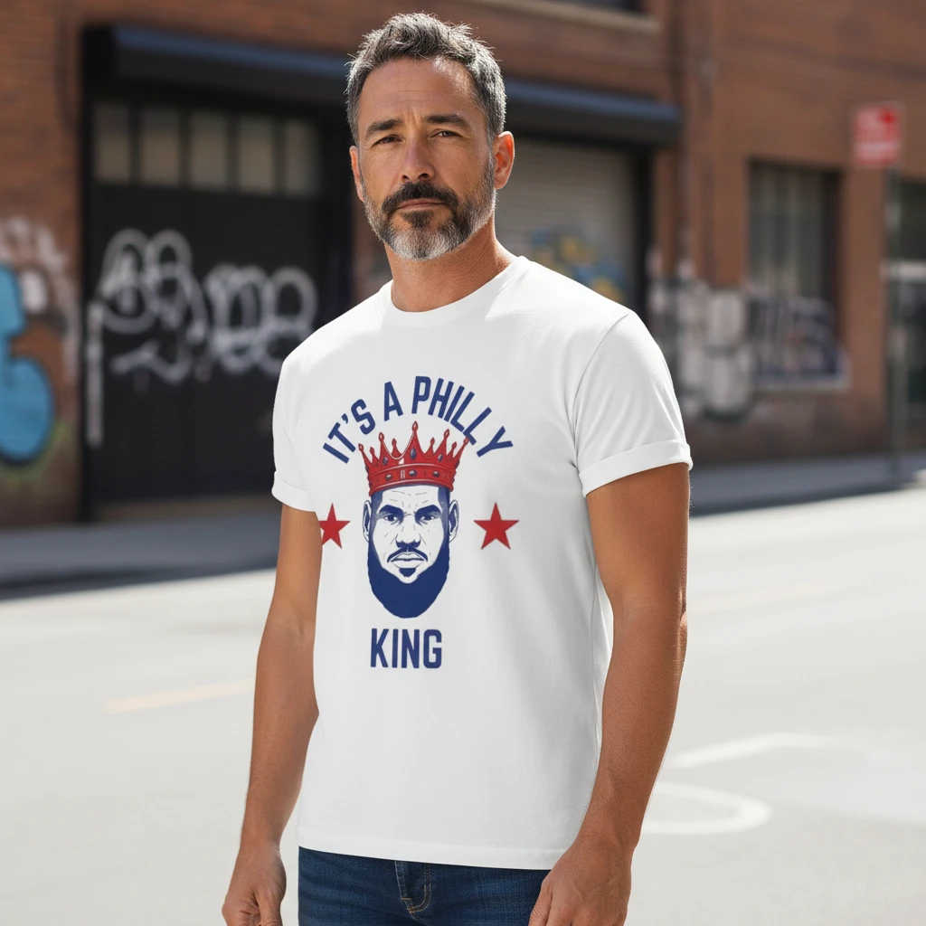 Philly King LeBron James Retro Philadelphia Sports Tee