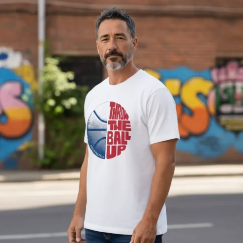 Philadelphia Basketball Throw The Ball Up Tee Vintage Philly Rally Shirt