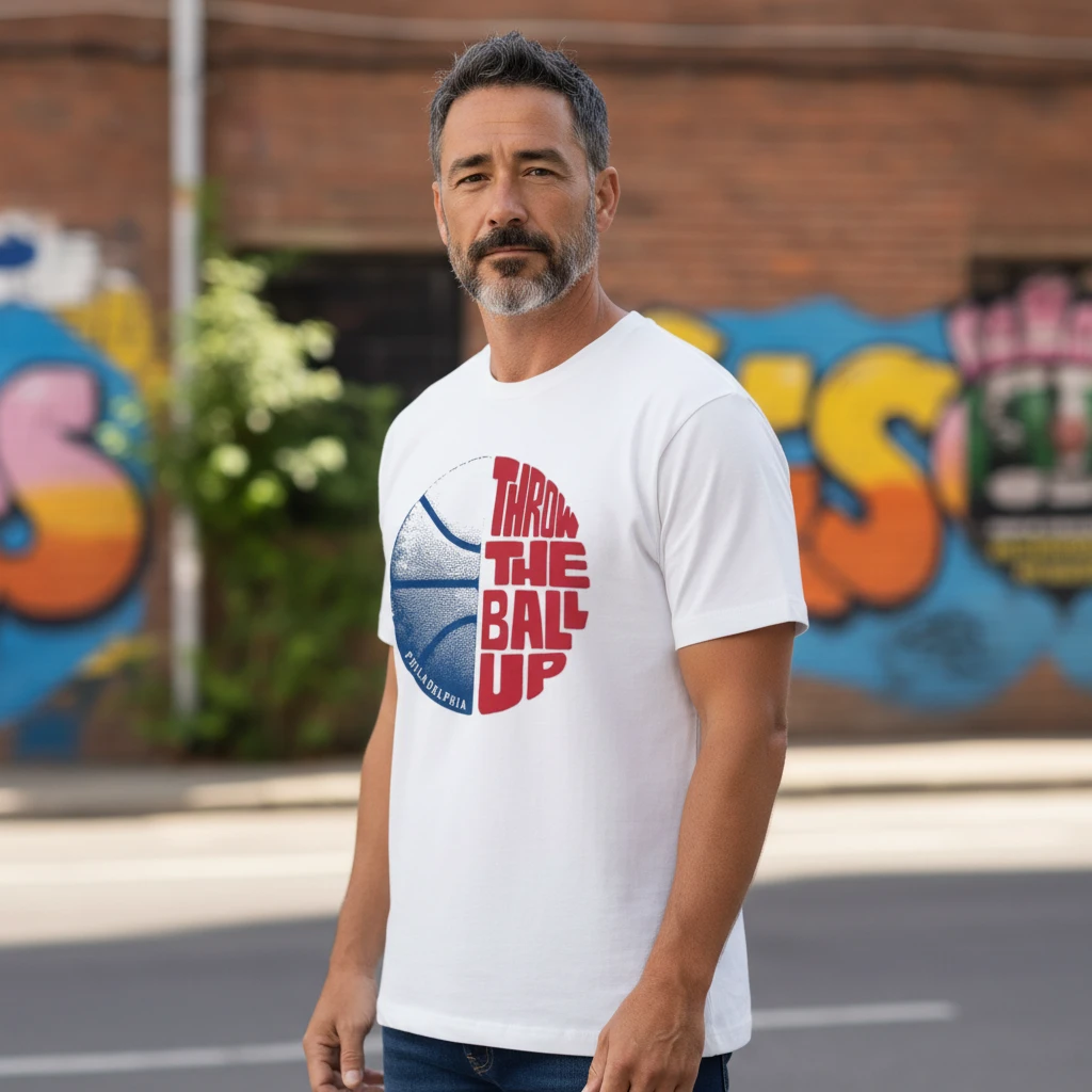 Philadelphia Basketball Throw The Ball Up Tee Vintage Philly Rally Shirt