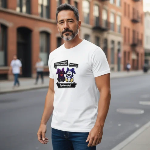 Splendid Cartoon Demons Tee Shirt for Men