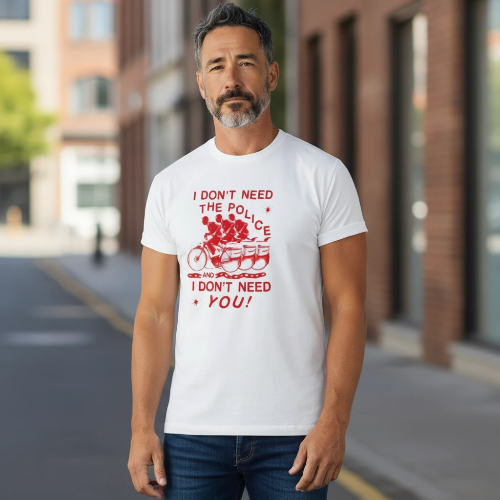 I Don't Need The Police And I Don't Need You! Anti-Authority Statement Tee