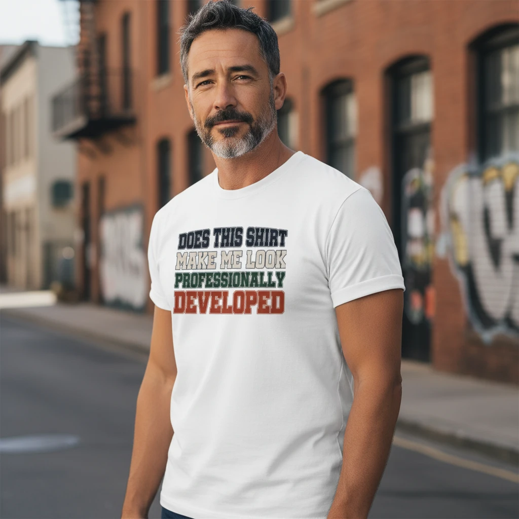 Professional Development Humor Tee Does This Shirt Make Me Look Professionally Developed Sarcastic Work Shirt