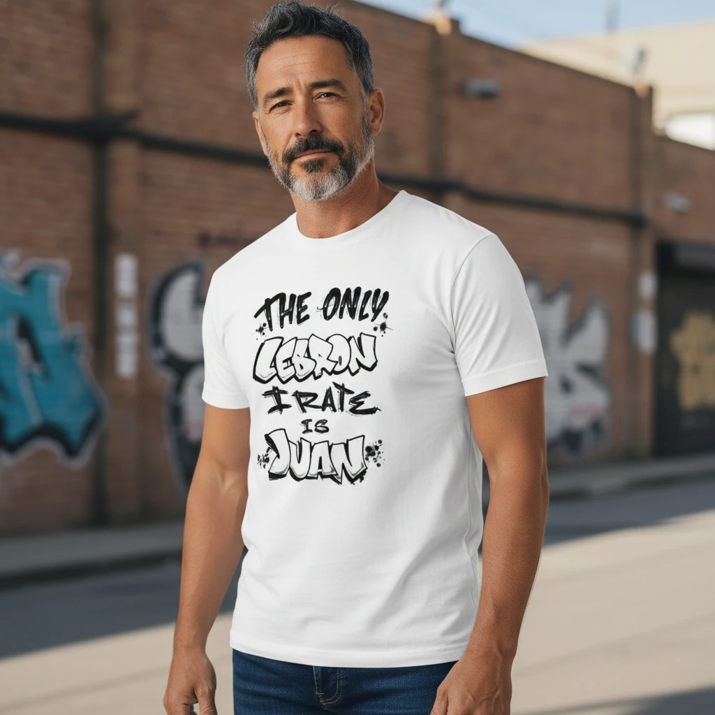 The Only LeBron I Rate Is Juan Meme Tee Viral Quote Parody Graphic Shirt