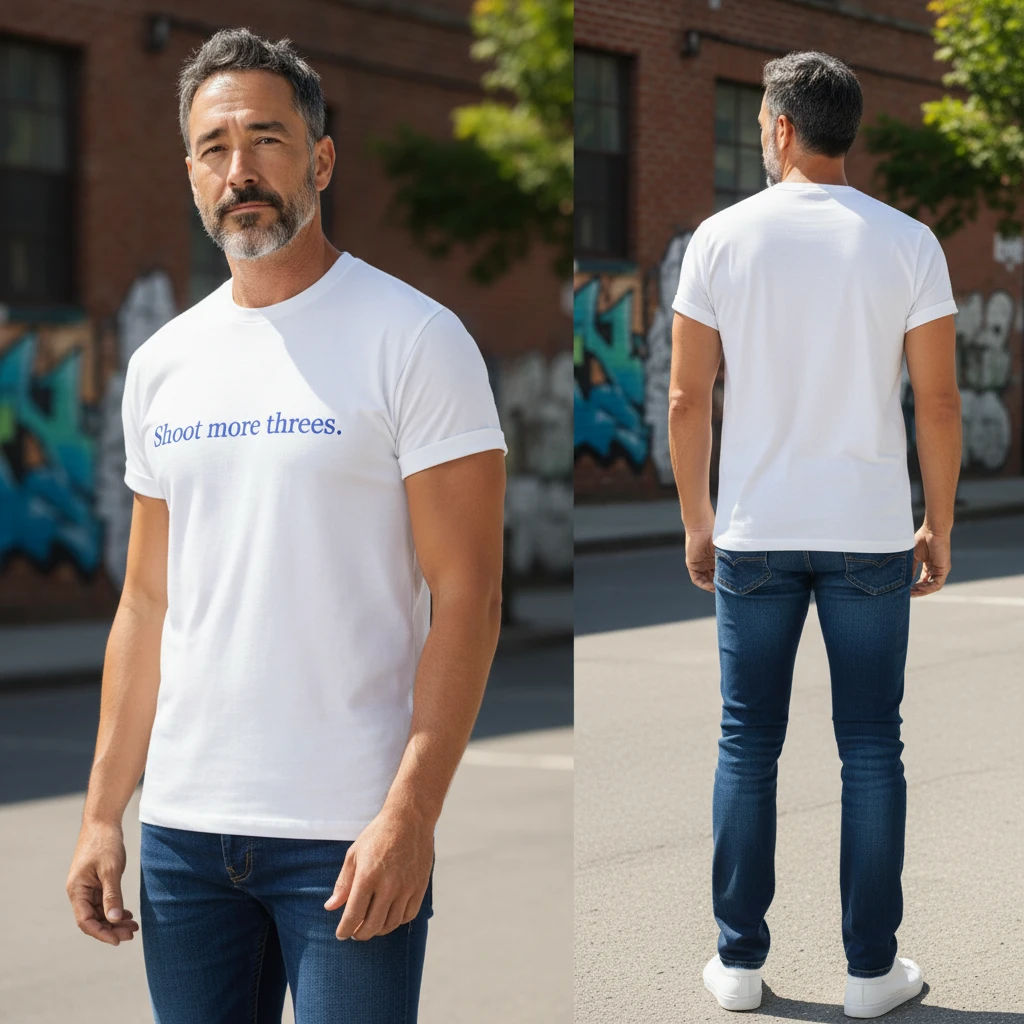 Shoot More Threes Basketball Analytics Tee Funny Hoops Fan Gift