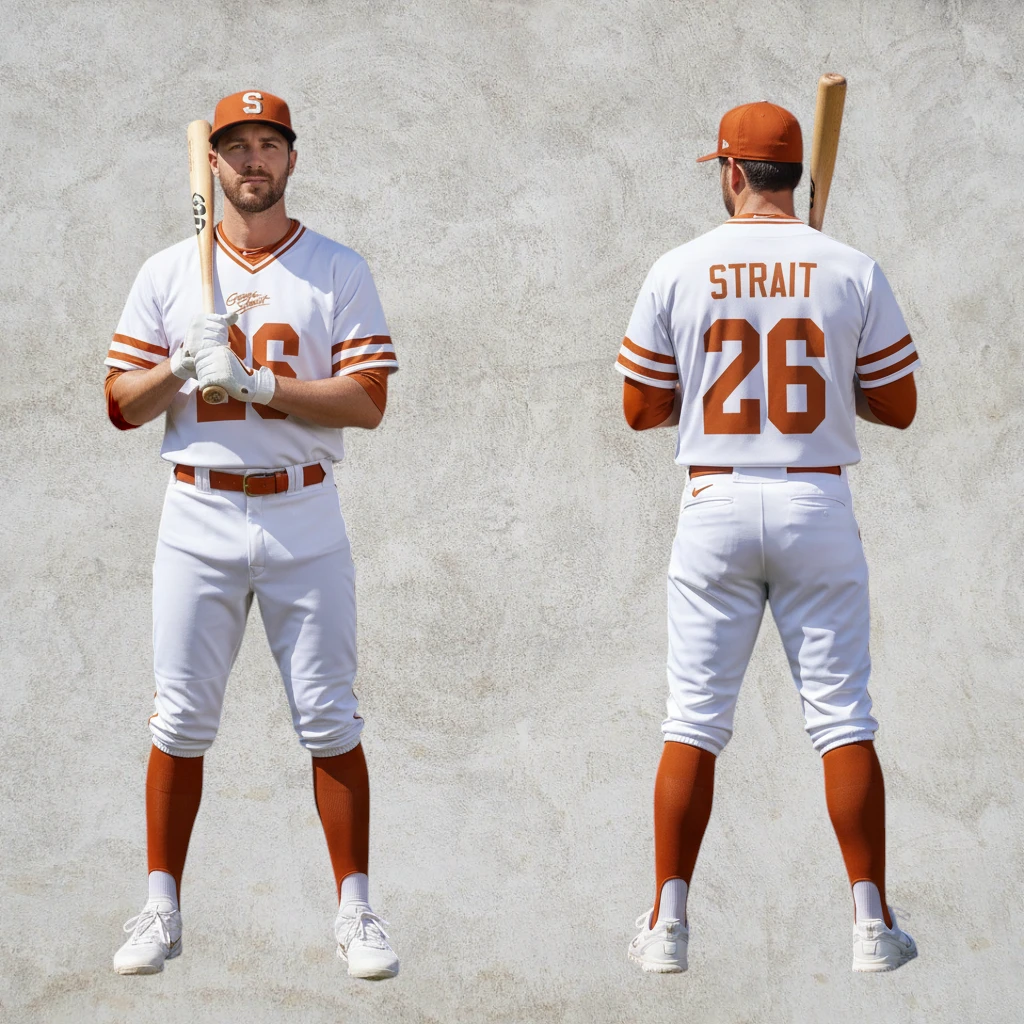 George Strait Custom Baseball Jersey Personalized Country Music Fan Apparel